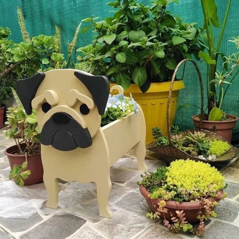 Jardinière en forme de chien
